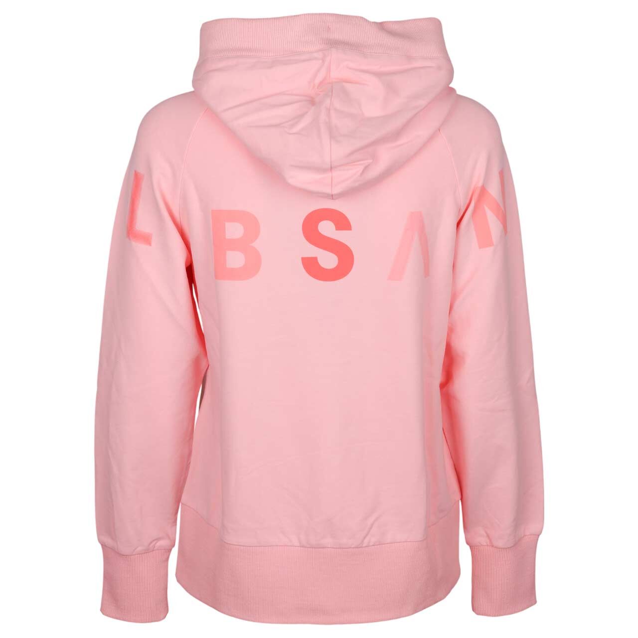 Damen Hoodie Sweatjacke Kala von Elbsand in Rosa mit Print, Rückansicht