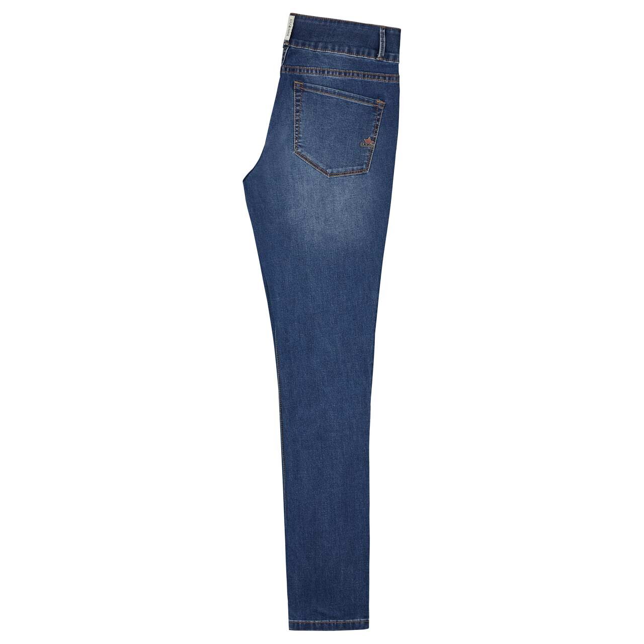 Stretch Denim Jeans Tummyless von Buena Vista in Mittelblau angewaschen, Seitenansicht