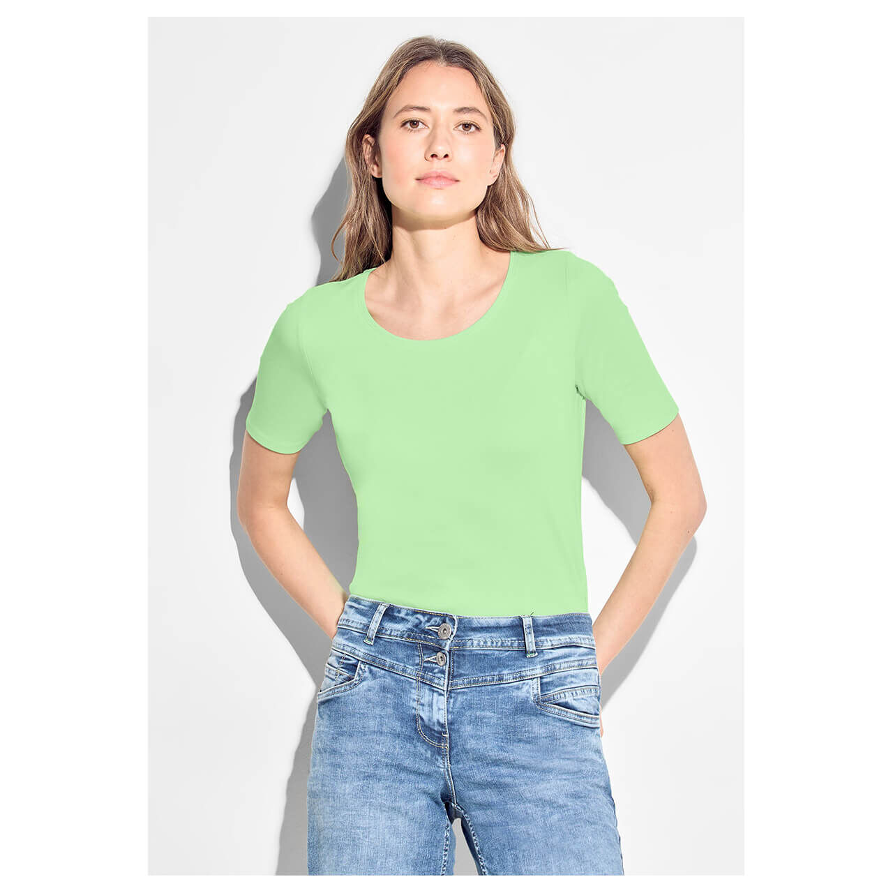Cecil Damen T-Shirt Lena matcha lime