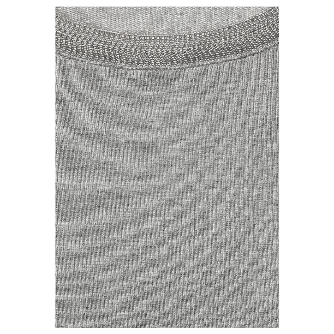 Street One Basic Rib T-Shirt mid grey melange