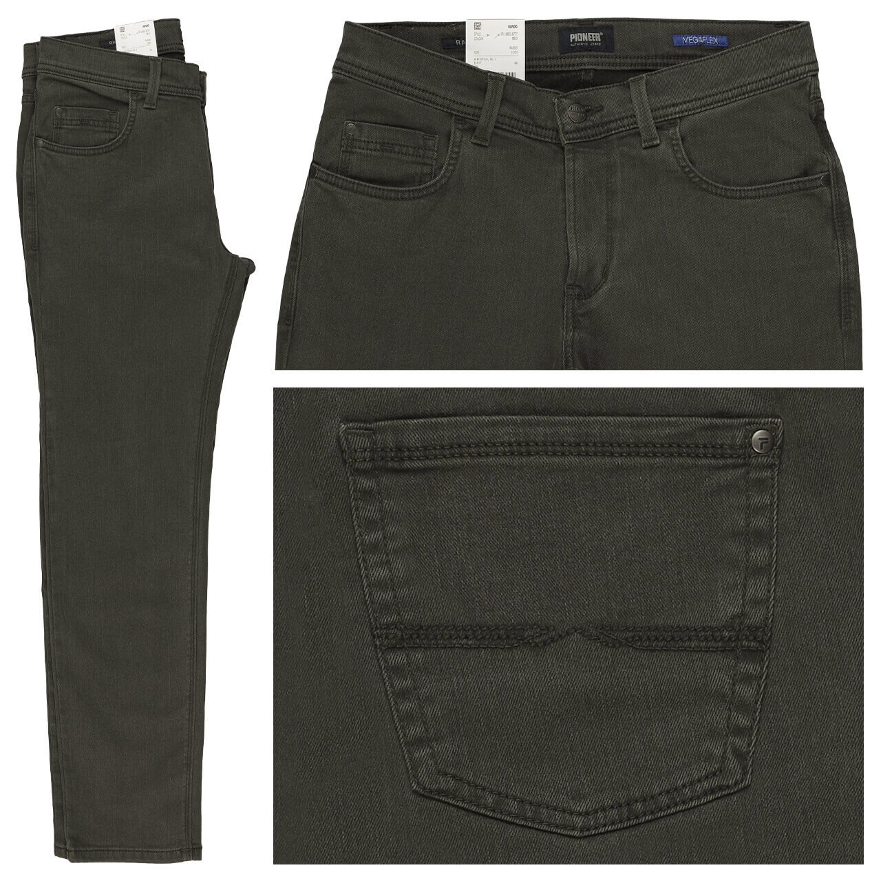 Pioneer Rando Jeans Megaflex forest green raw thermo 