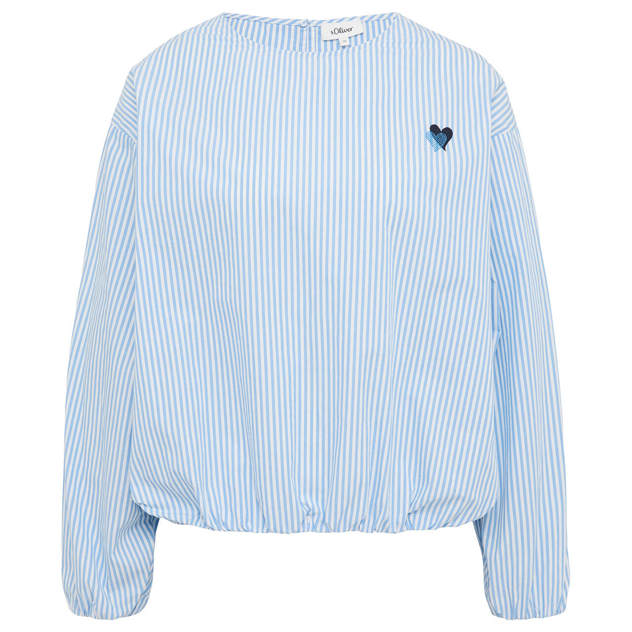 s.Oliver Damen Langarm Bluse french blue stripe