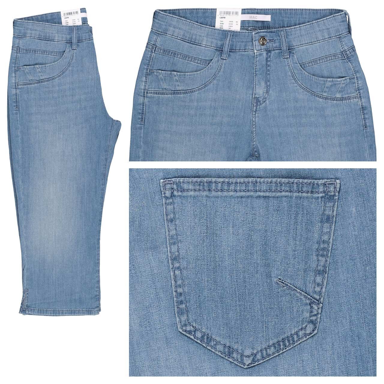 MAC Capri 3/4 Jeans river clean blue