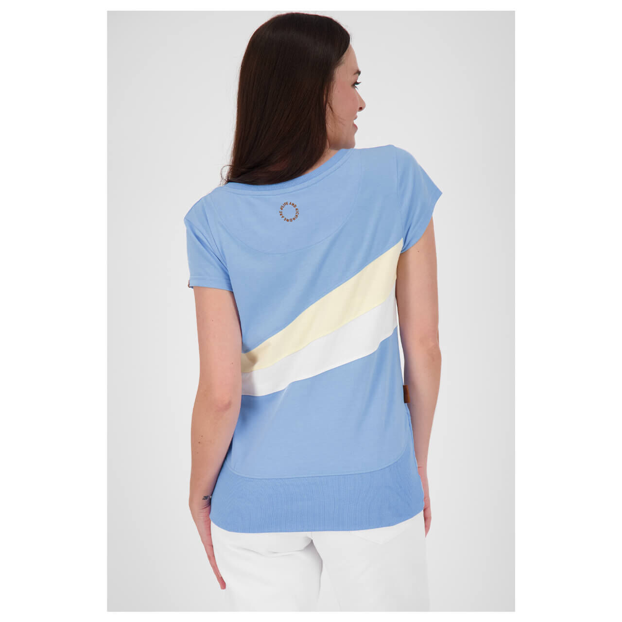 Alife and Kickin Clea T-Shirt für Damen in Hellblau gestreift, FarbNr.: 5200