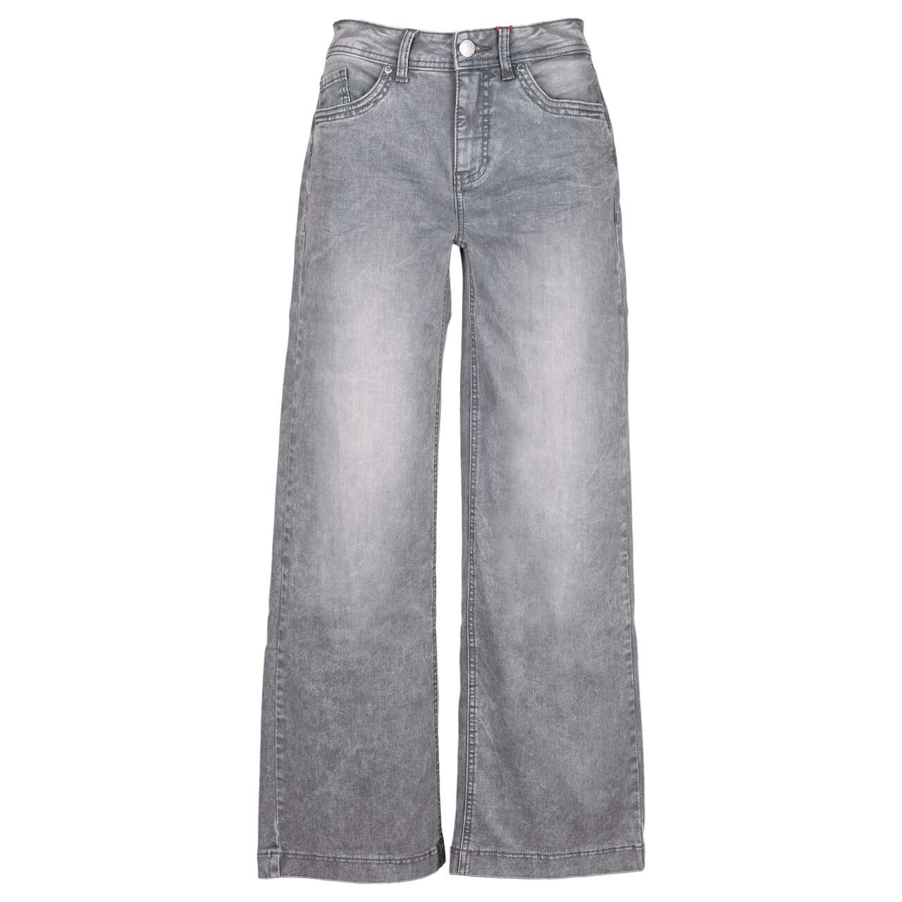 Street One Wide Leg Jeans light grey random washed