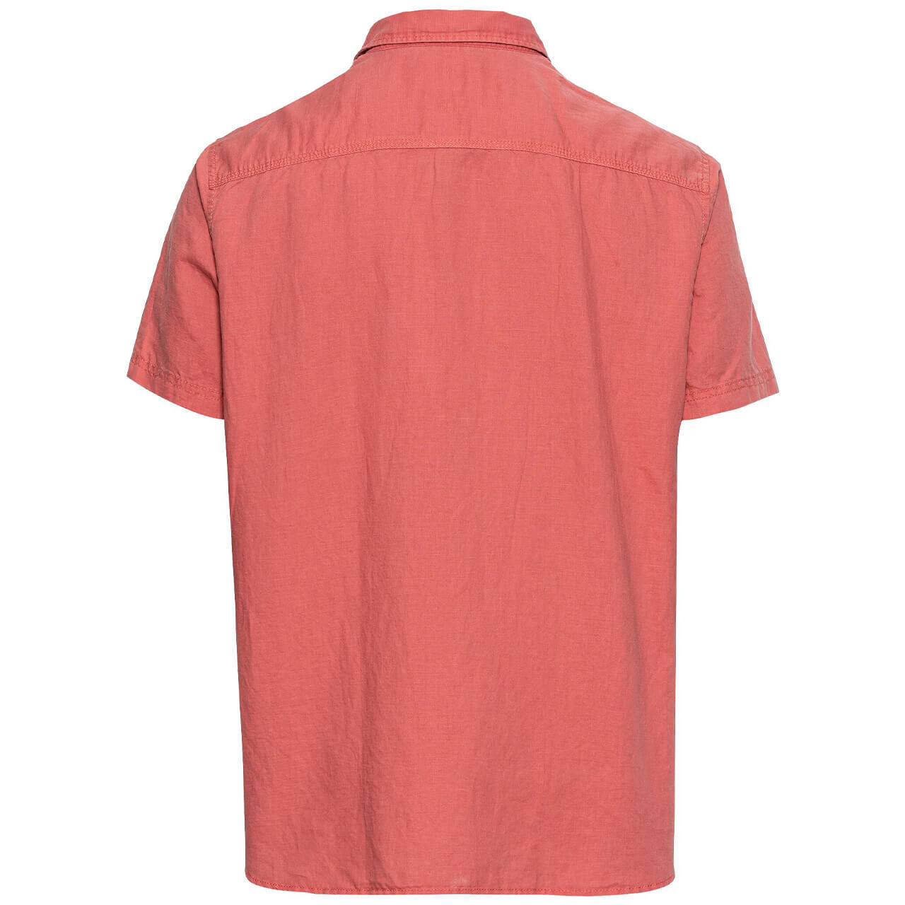 Camel active Herren 1/2 Arm Hemd faded red linen blend