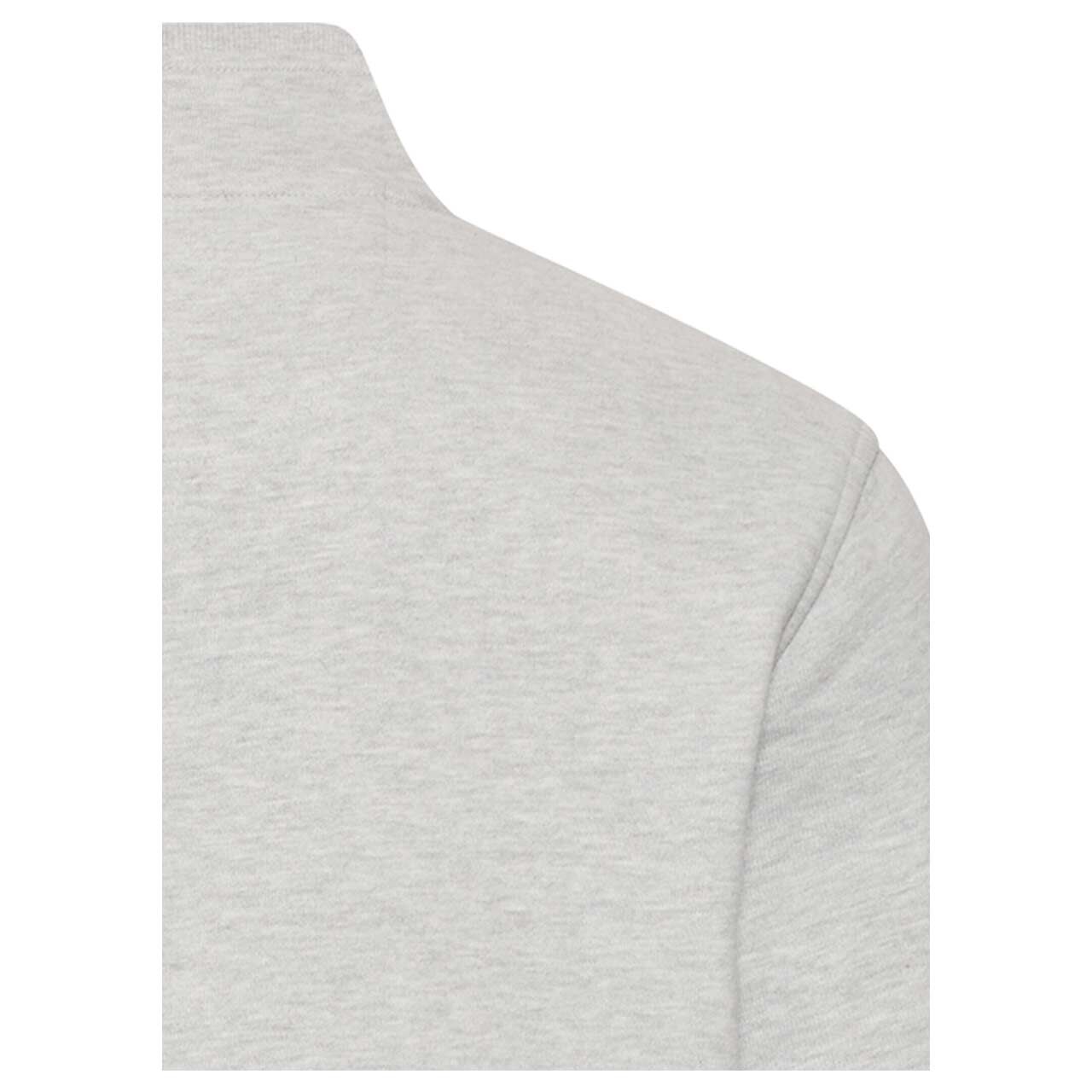 Herren Sweatshirt Troyer von Camel active in Hellgrau meliert, detaillierte Rückansicht
