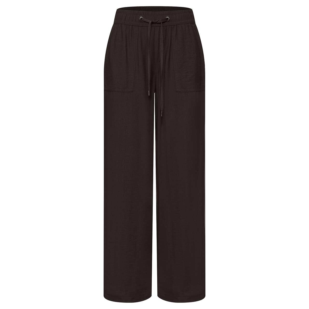 Street One Emee Wide Leg Hose espresso brown