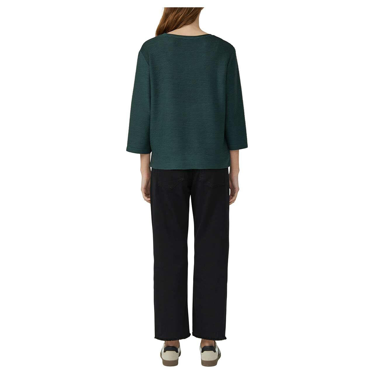 Damen 3/4 Arm Sweatshirt von s.Oliver in Dunkelgrün, Rückansicht