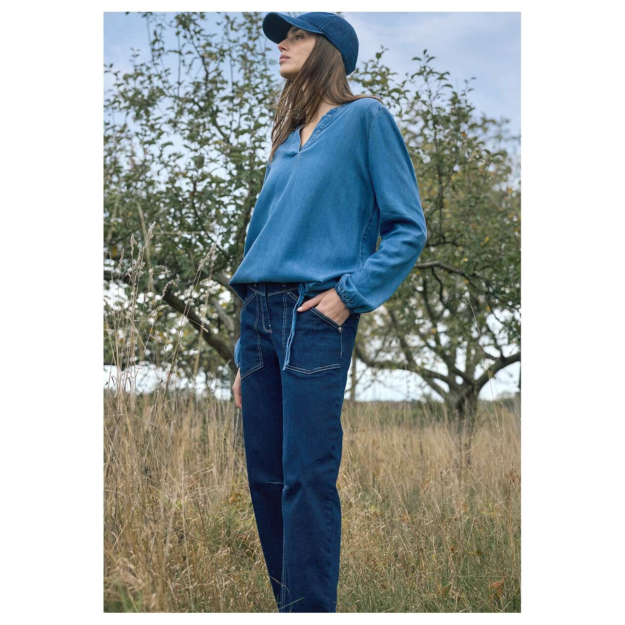 Rinsed Wide Leg Jeans für Damen in Blau - NEELE Rinsed Wide Leg Jeans für Damen in Blau - NEELE