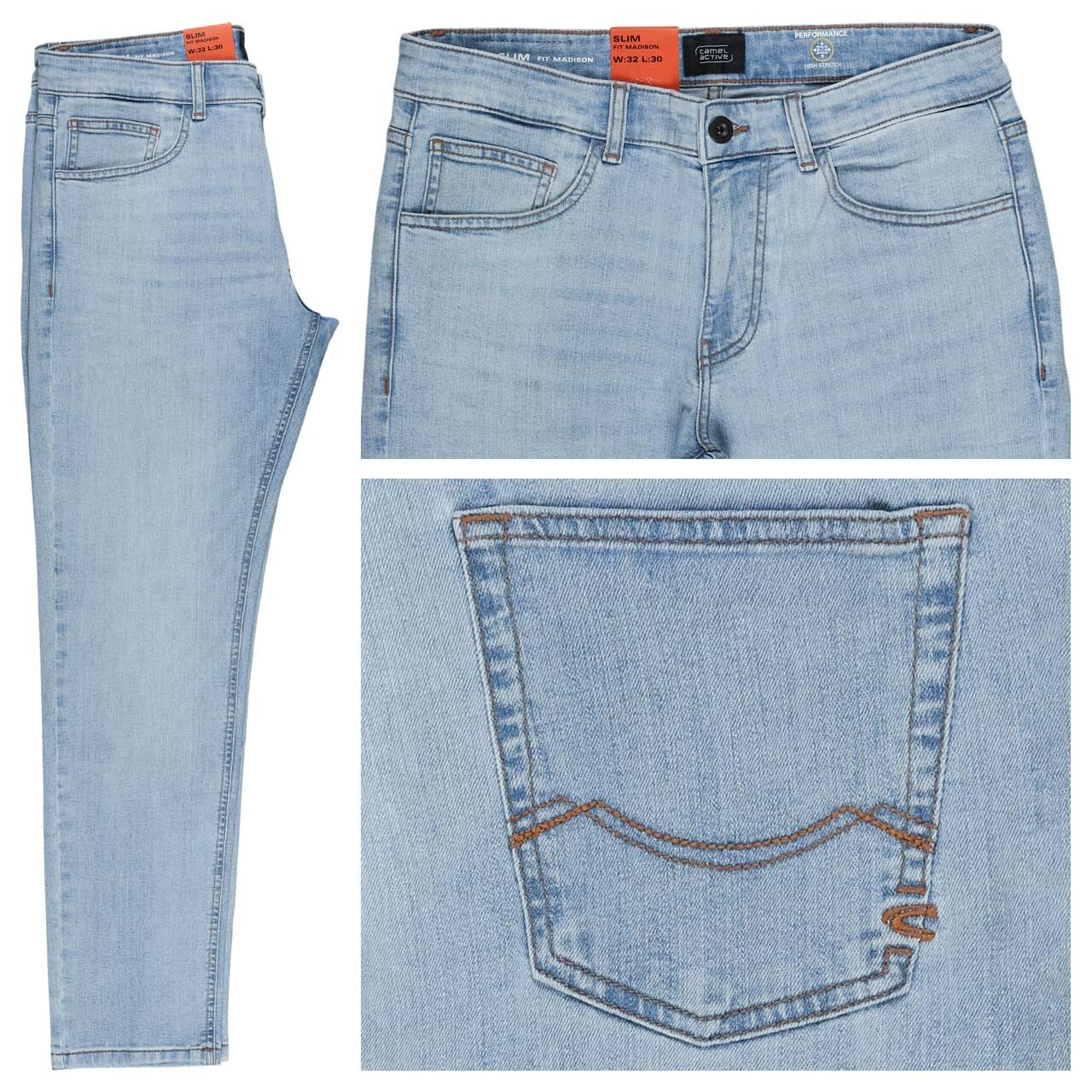 Camel active Madison fleXXX Jeans bleach blue