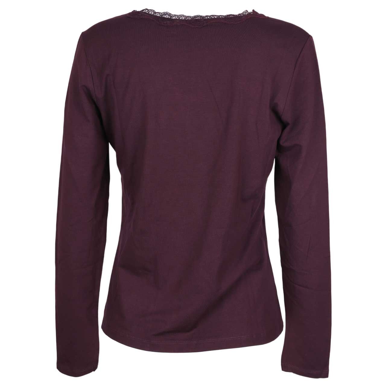 Damen Langarm Shirt With Lace von Street One Studio in Lila mit der Farbnummer 17464, Rückansicht