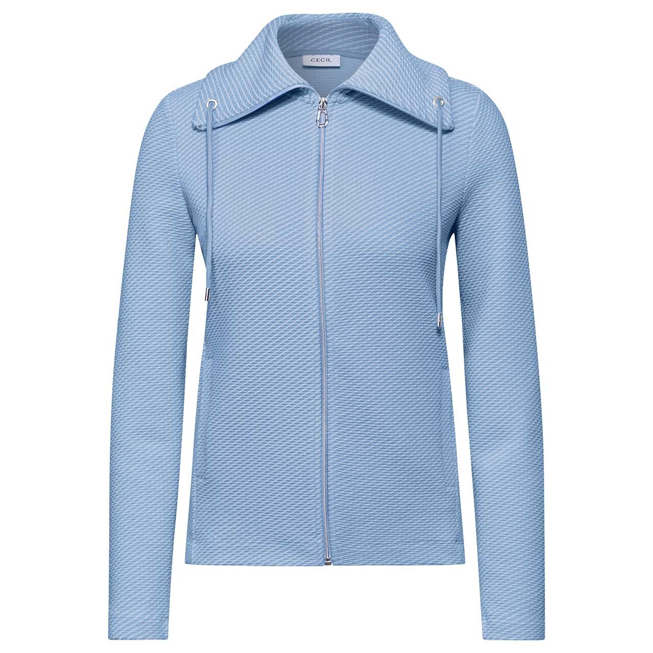 Cecil Damen Shirtjacke Two-tone Ottoman fresh light blue