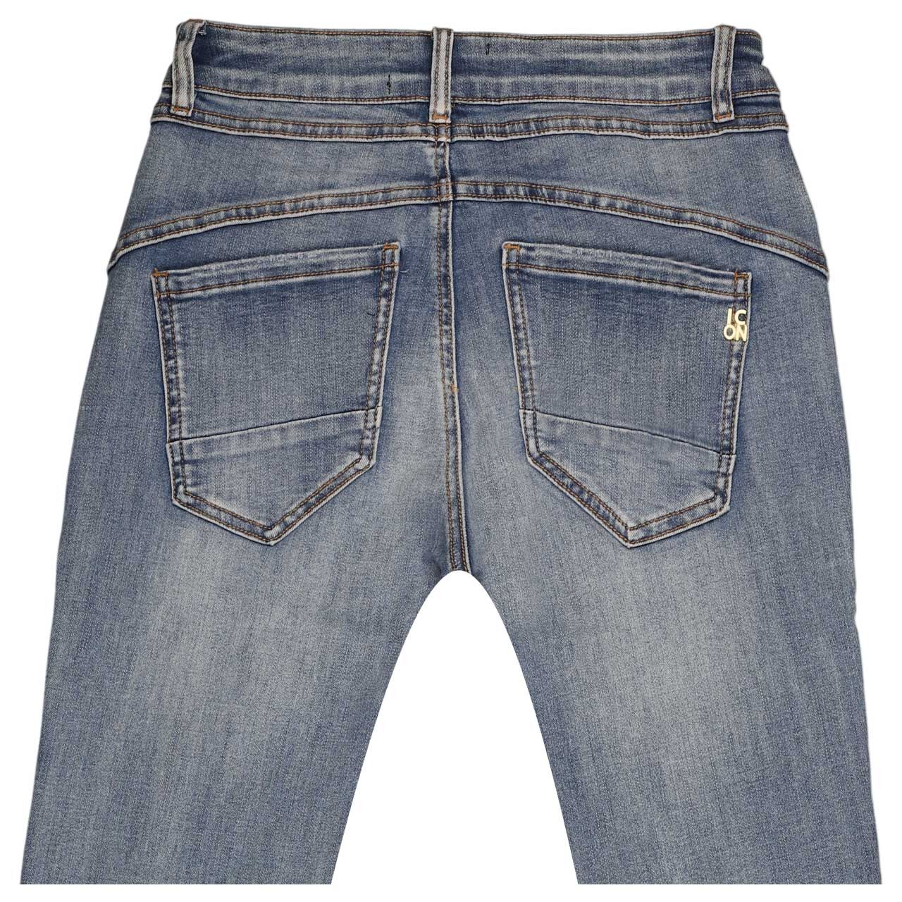 Damenjeans California Sunrise von Senoritas Icon in Hellblau angewaschen, detaillierte Rückansicht