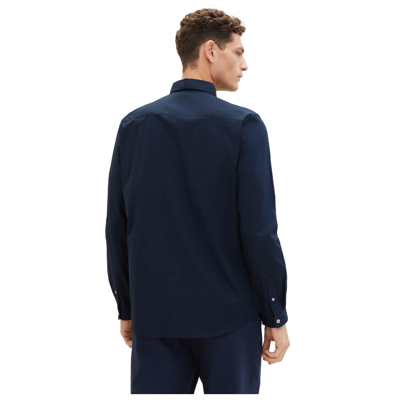 Tom Tailor Herren Langarm Hemd navy