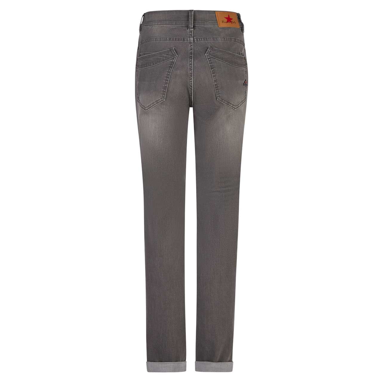 Damenjeans Malibu-Zip High Stretch Denim von Buena Vista in Grau angewaschen, Rückansicht