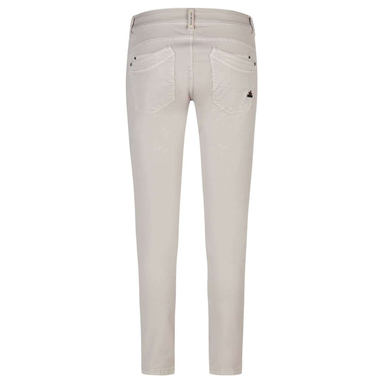 Damen Ankle Baumwollhose Malibu Cropped Stretch Twill von Buena Vista in Zartgrau, Rückansicht