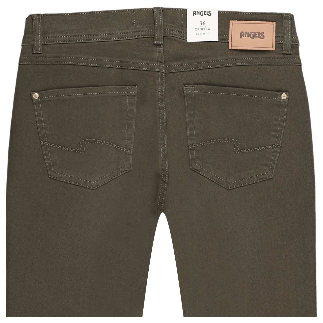 Damen 7/8 Jeans Ornella von Angels in Olivgrün, detaillierte Rückansicht