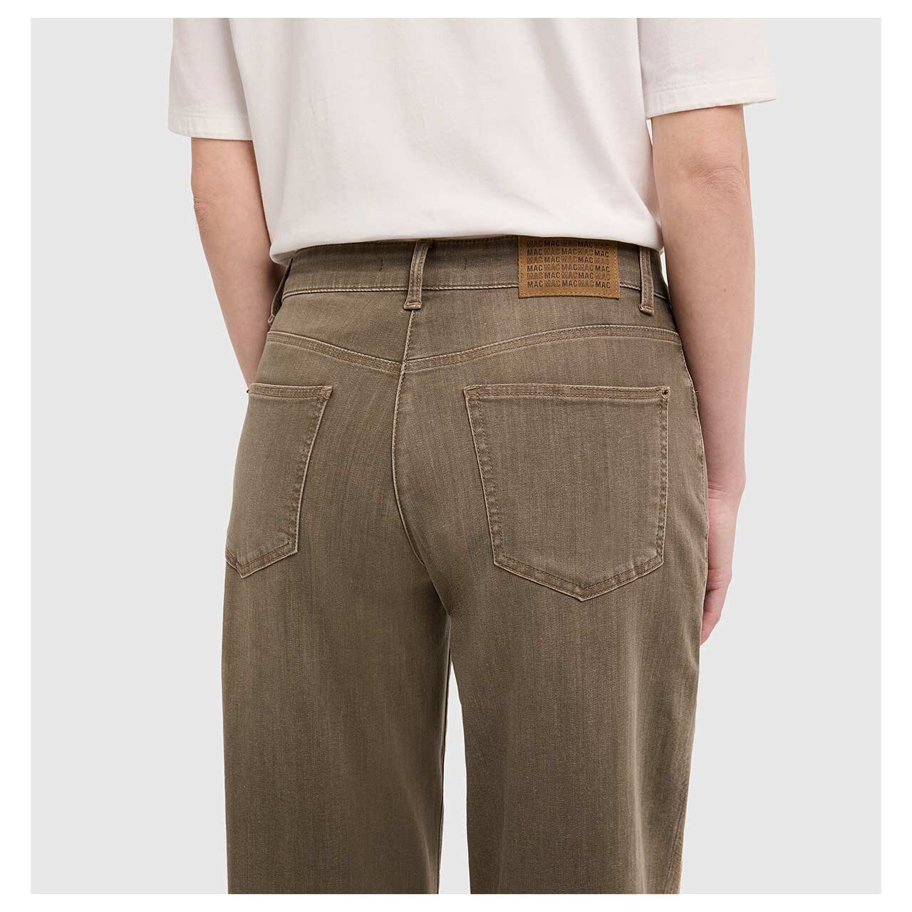 MAC Bobbie 7/8 Jeans khaki stone wash