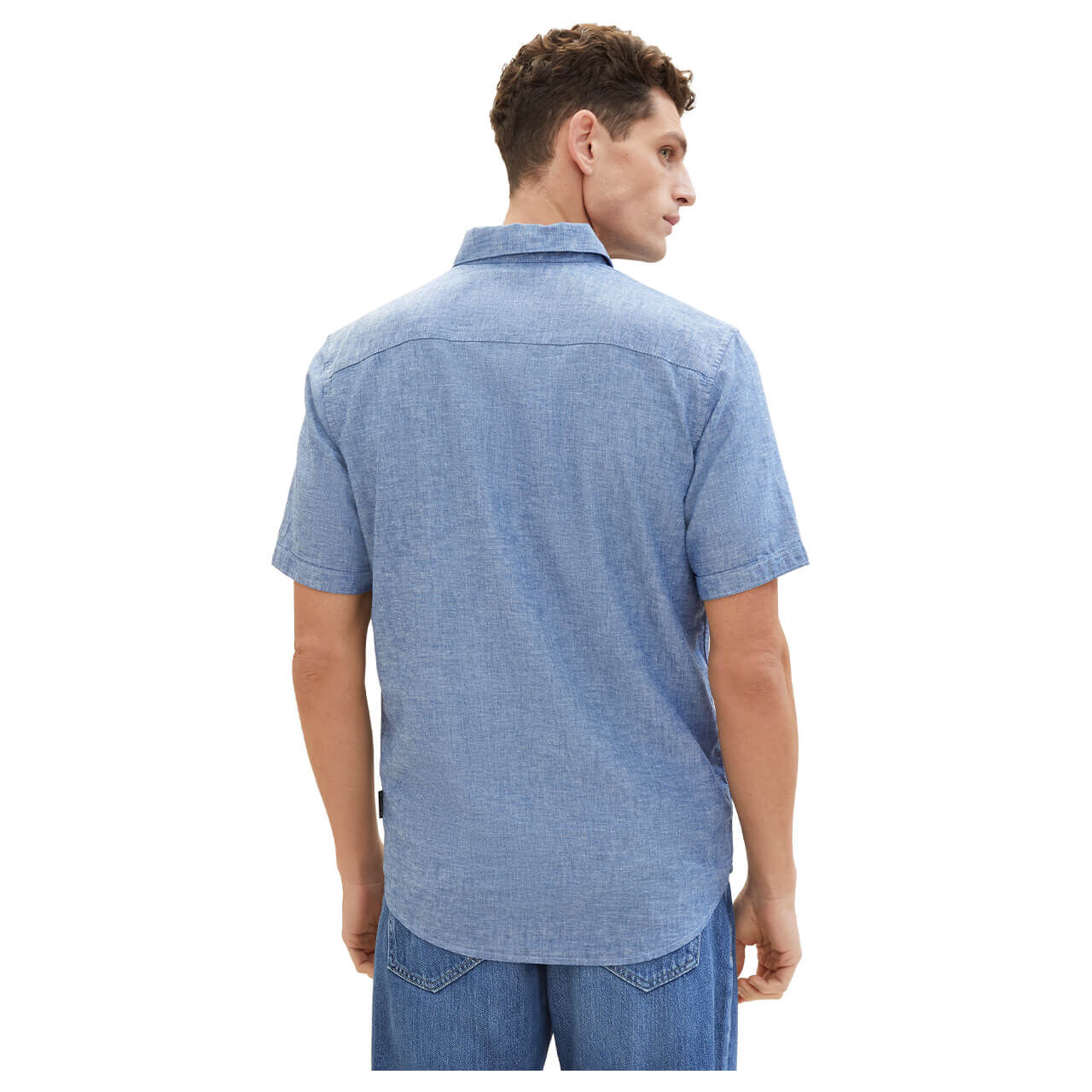 Tom Tailor Herren 1/2 Arm Hemd leasure blue
