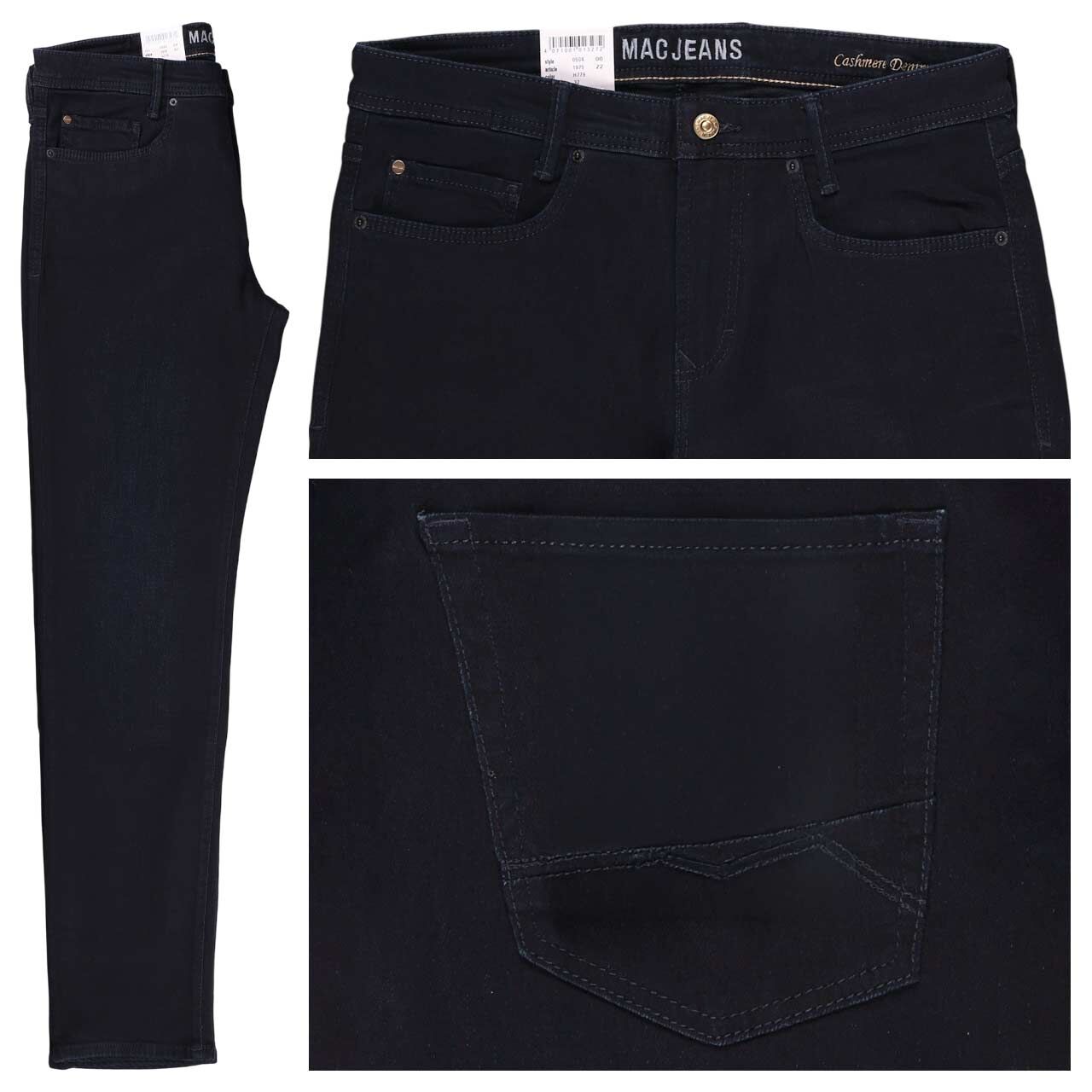 MAC Arne Jeans dark blue black cashmere denim