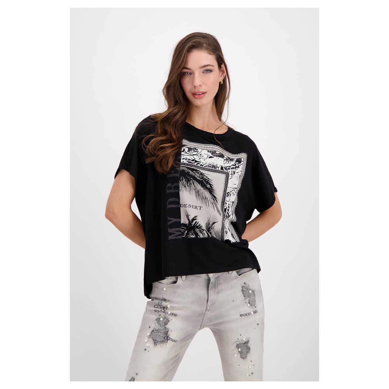 Monari Damen T-Shirt black desert