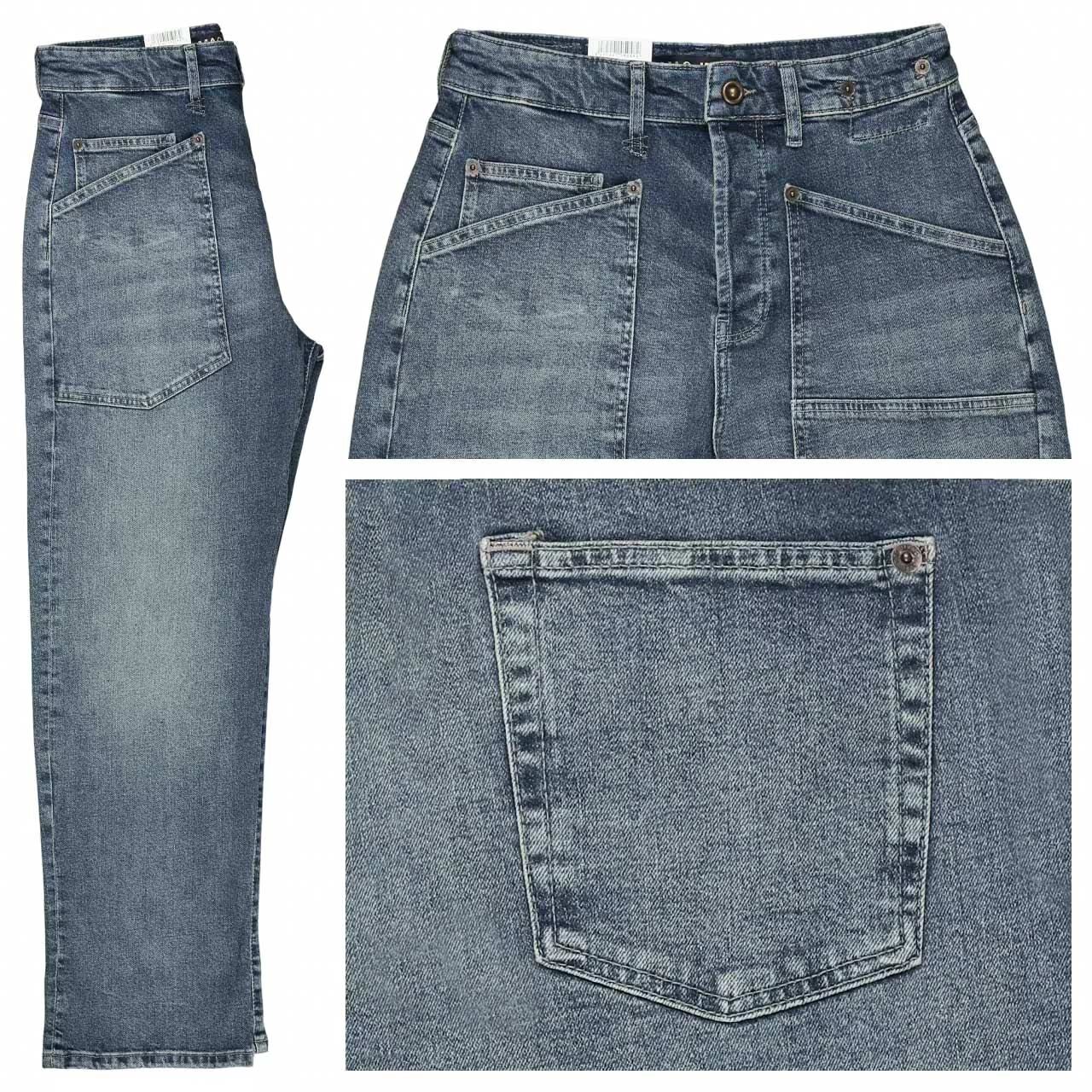 MAC Baggy Ankle Jeans blueish green tinted