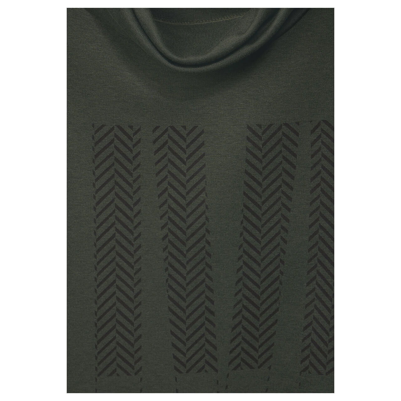Cecil Damen Langarm Shirt Volume Collar dynamic khaki