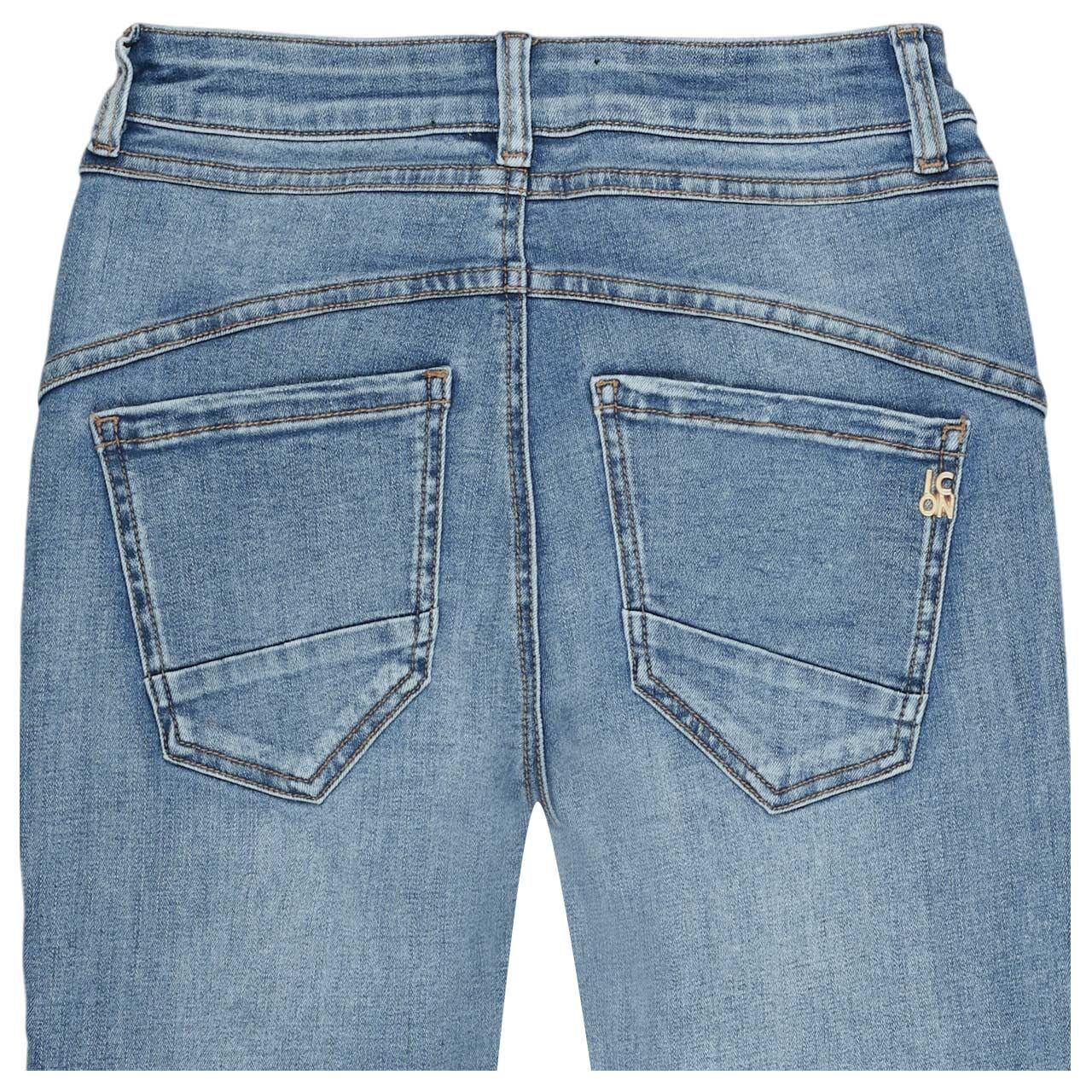 Damenjeans California Sunrise von Senoritas Icon in Hellblau angewaschen, detaillierte Rückansicht