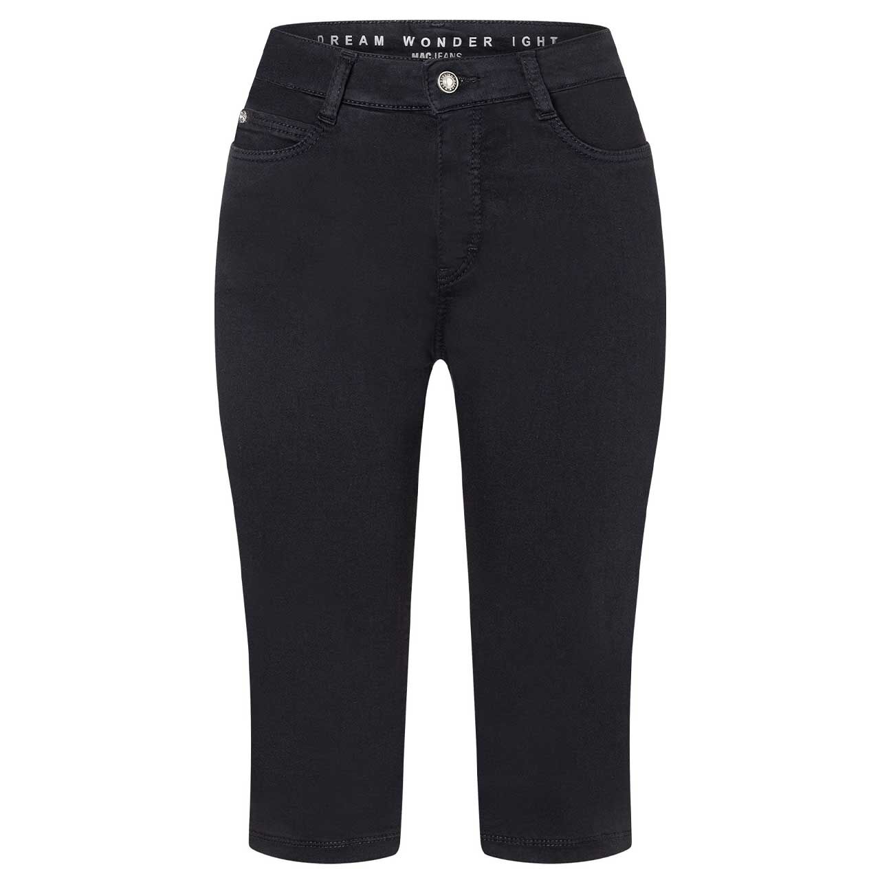 Stretch Damen 3/4 Baumwollhose Dream Sun von MAC in Dunkelblau, Vorderansicht