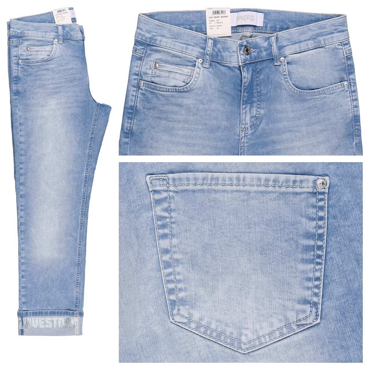 Angels Cici Crop Word 7/8 Jeans heaven blue used 