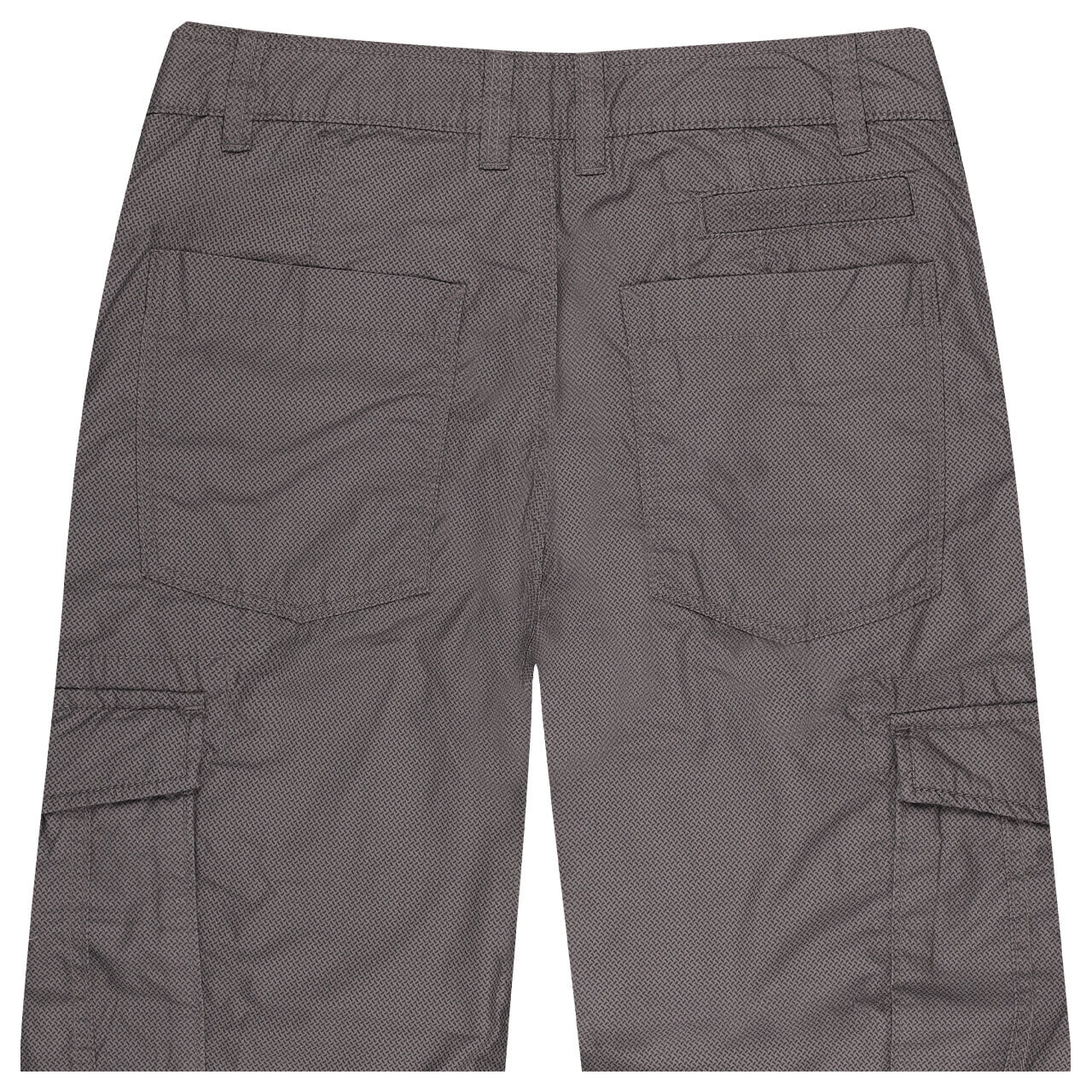 Herren 3/4 Cargo Baumwollhose Max Overknee von Tom Tailor in Dunkelgrau mit Print, detaillierte Rückansicht
