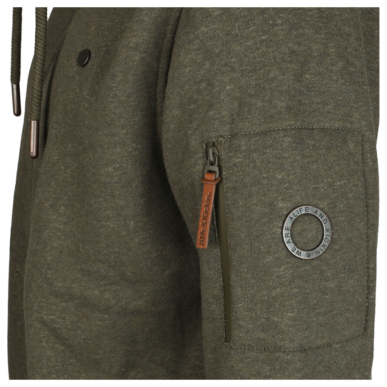 Alife and Kickin Herren Sweatjacke Elias A stone melange