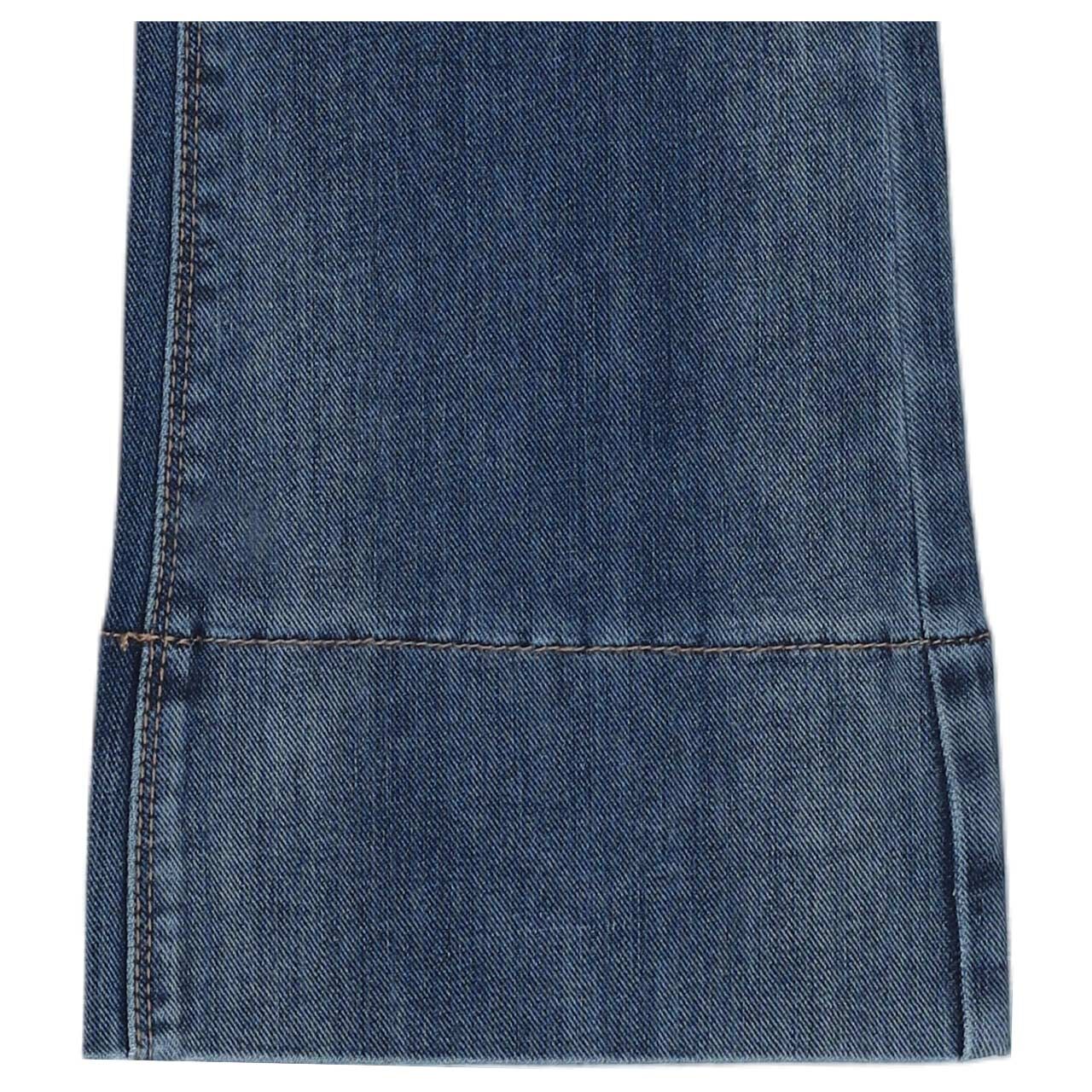 Damenjeans Italy K Bootcut Stretch Denim von Buena Vista in Blau angewaschen, Detailansicht vom Saum