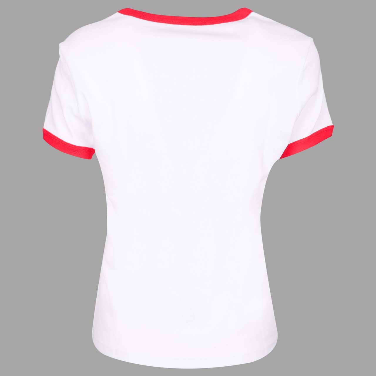 s.Oliver Damen T-Shirt in Weiß mit Print, Rückansicht