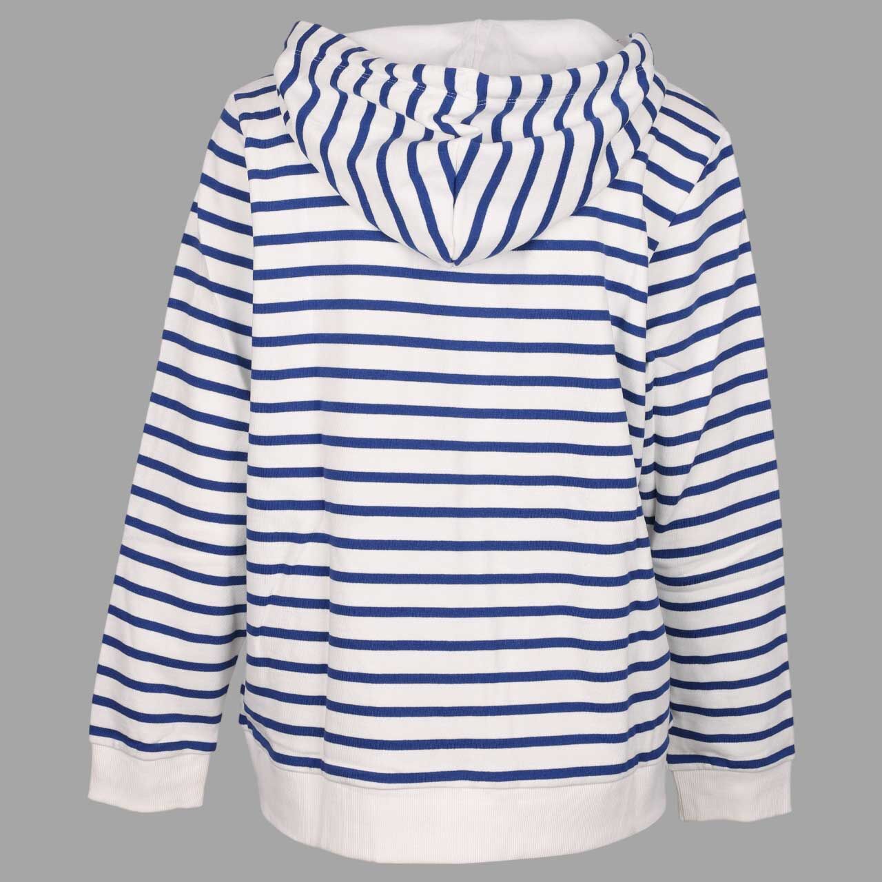 Damen Hoodie Shirtjacke Striped von Cecil in Blau gestreift, Rückansicht