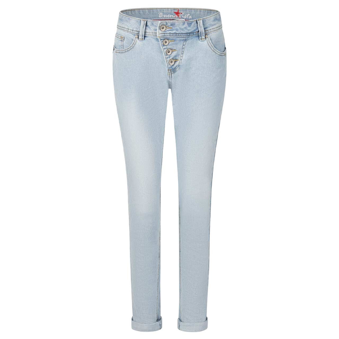 Damenjeans Malibu Stretch Denim von Buena Vista in Hellblau verwaschen, Vorderansicht