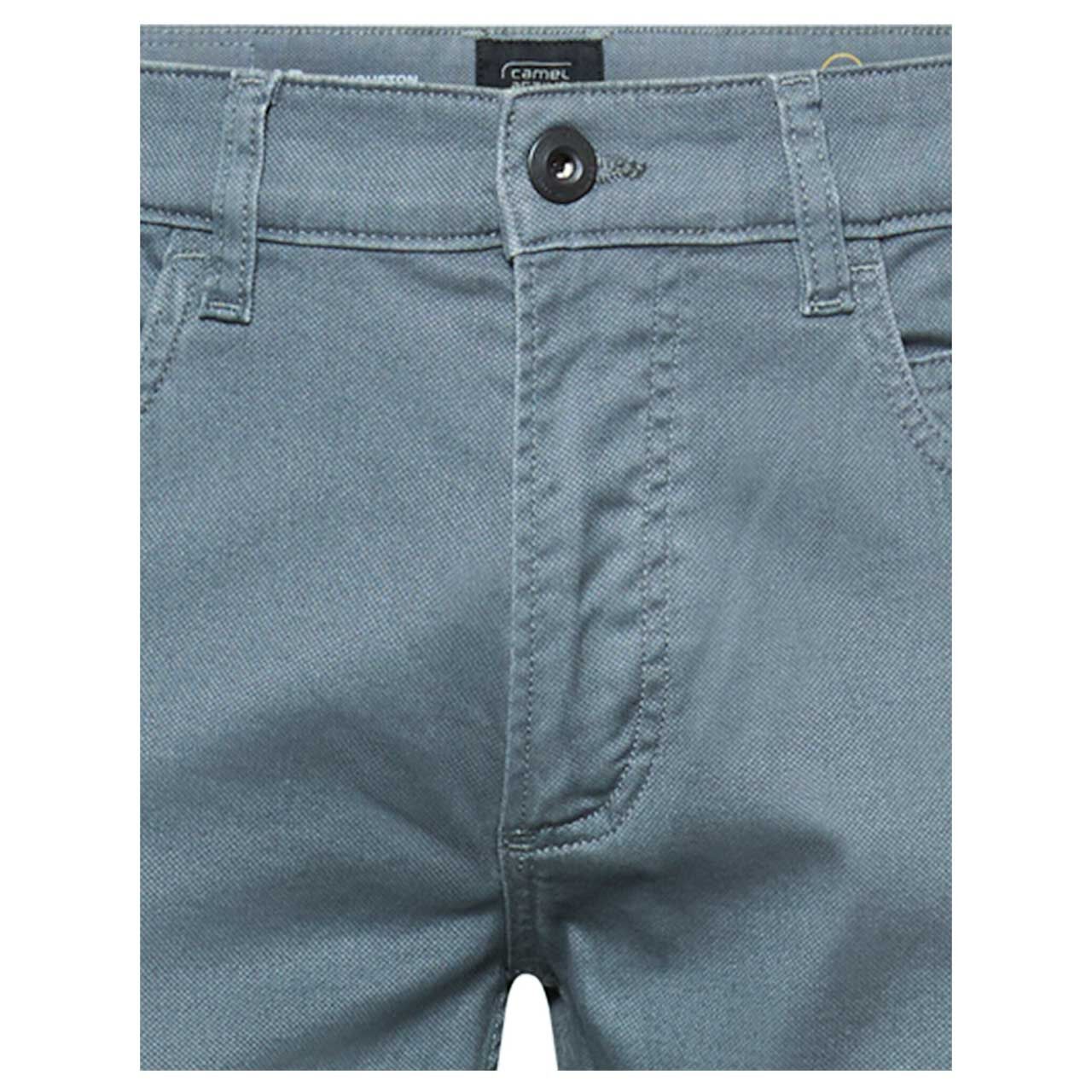 Herren Stretch Baumwollhose Houston von Camel active in Blau, detaillierte Vorderansicht