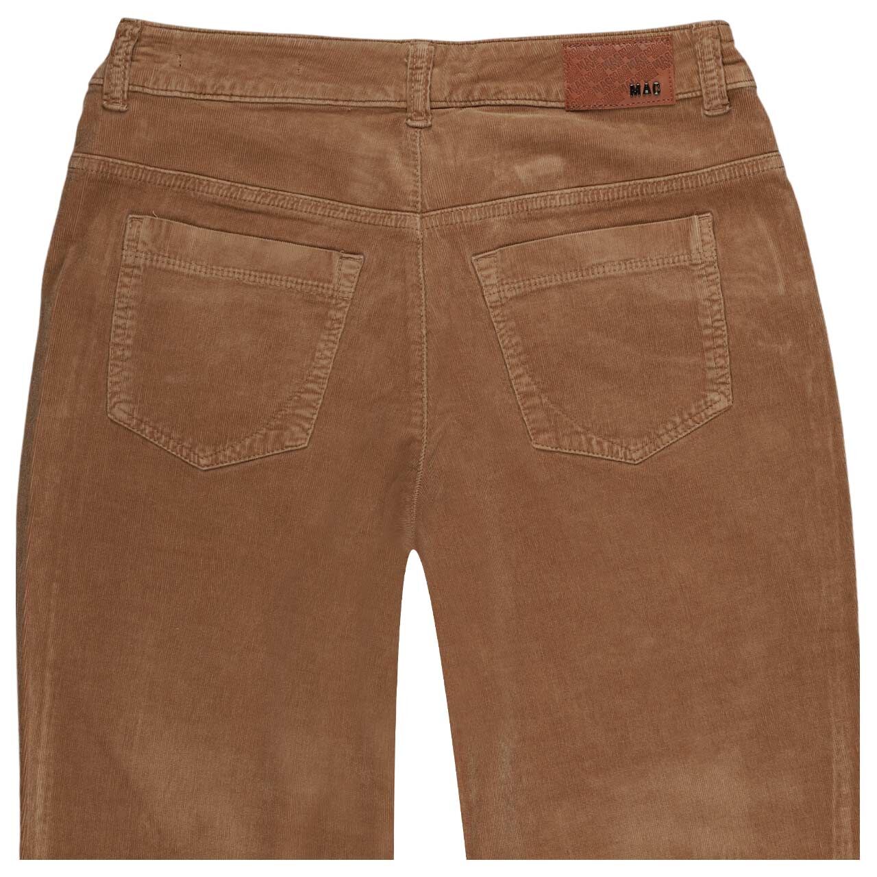 Damen Cordhose Gracia von MAC in Cognacbraun, detaillierte Rückansicht