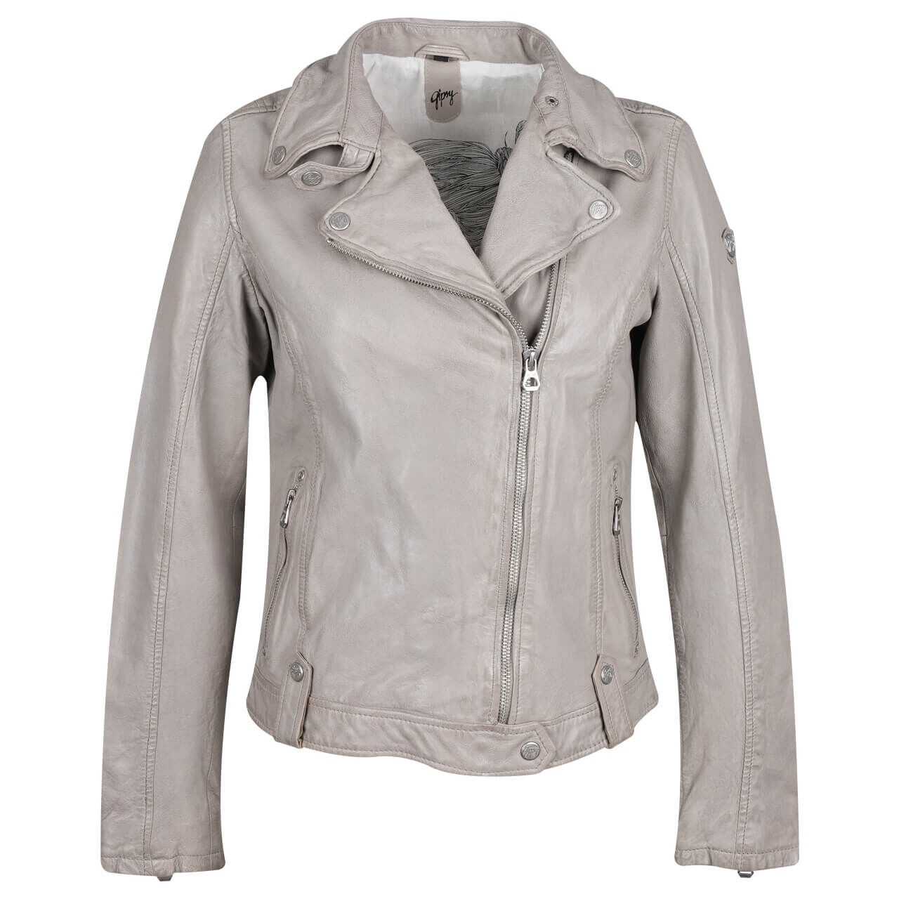 Mauritius Damen Lederjacke Faye silver grey Mauritius Damen Lederjacke Faye silver grey