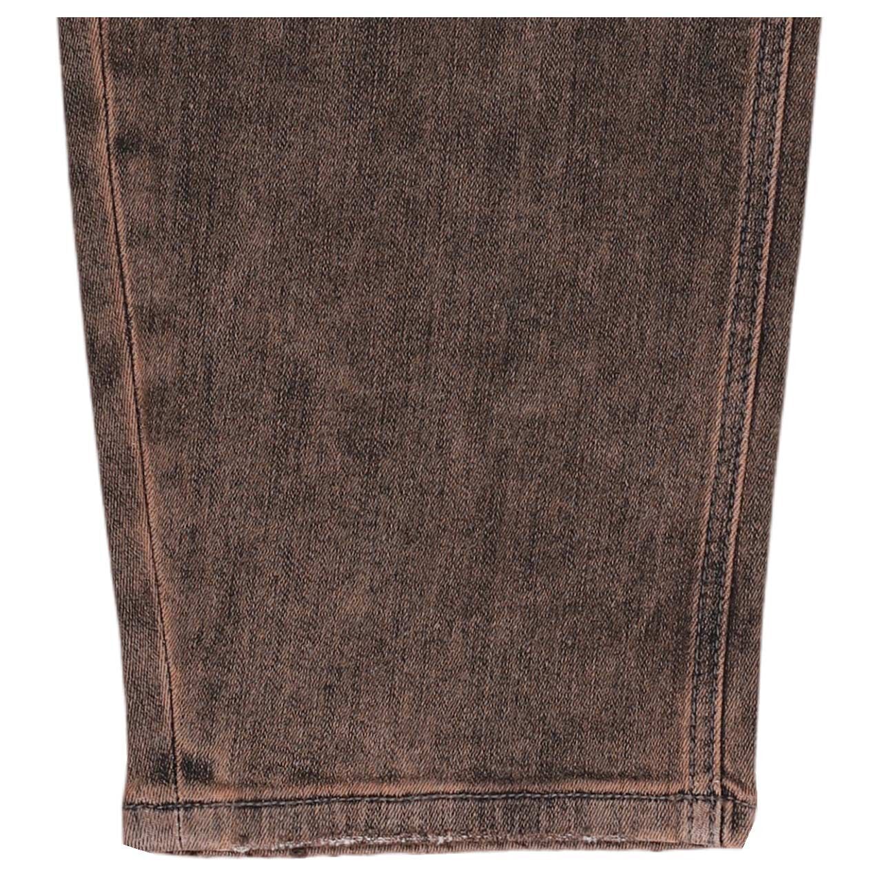 Lollipop 7/8 Jeans von Senoritas ICON in Braun verwaschen, Detailansicht Saum
