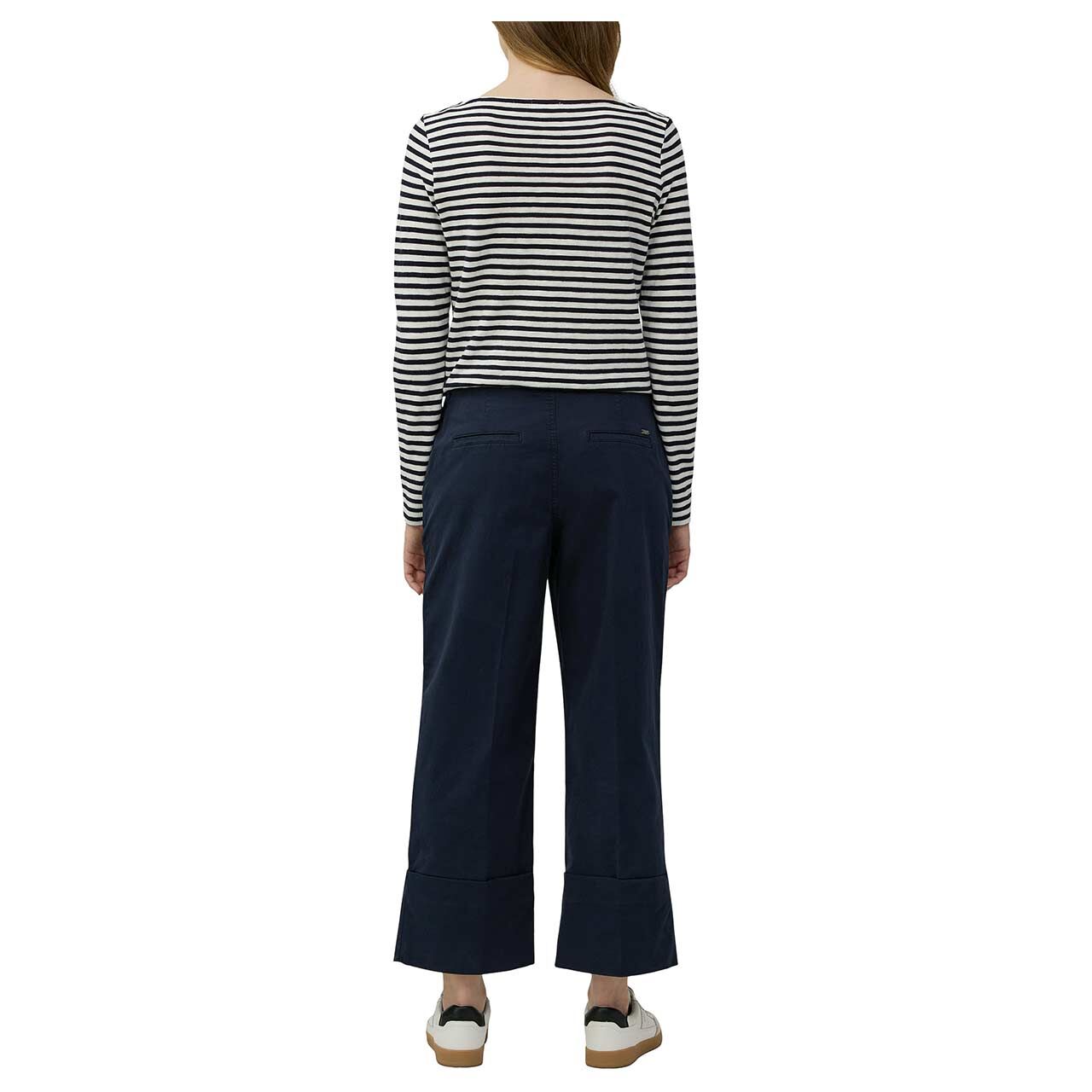 Damen Culotte 7/8 Hose von s.Oliver in Dunkelblau, Rückansicht am Model