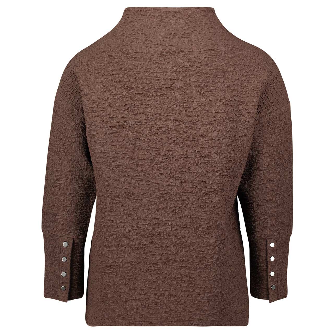 Damen 3/4 Arm Sweatshirt von Betty Barclay in Dunkelbraun mit der Farbnummer 7410, Rückansicht