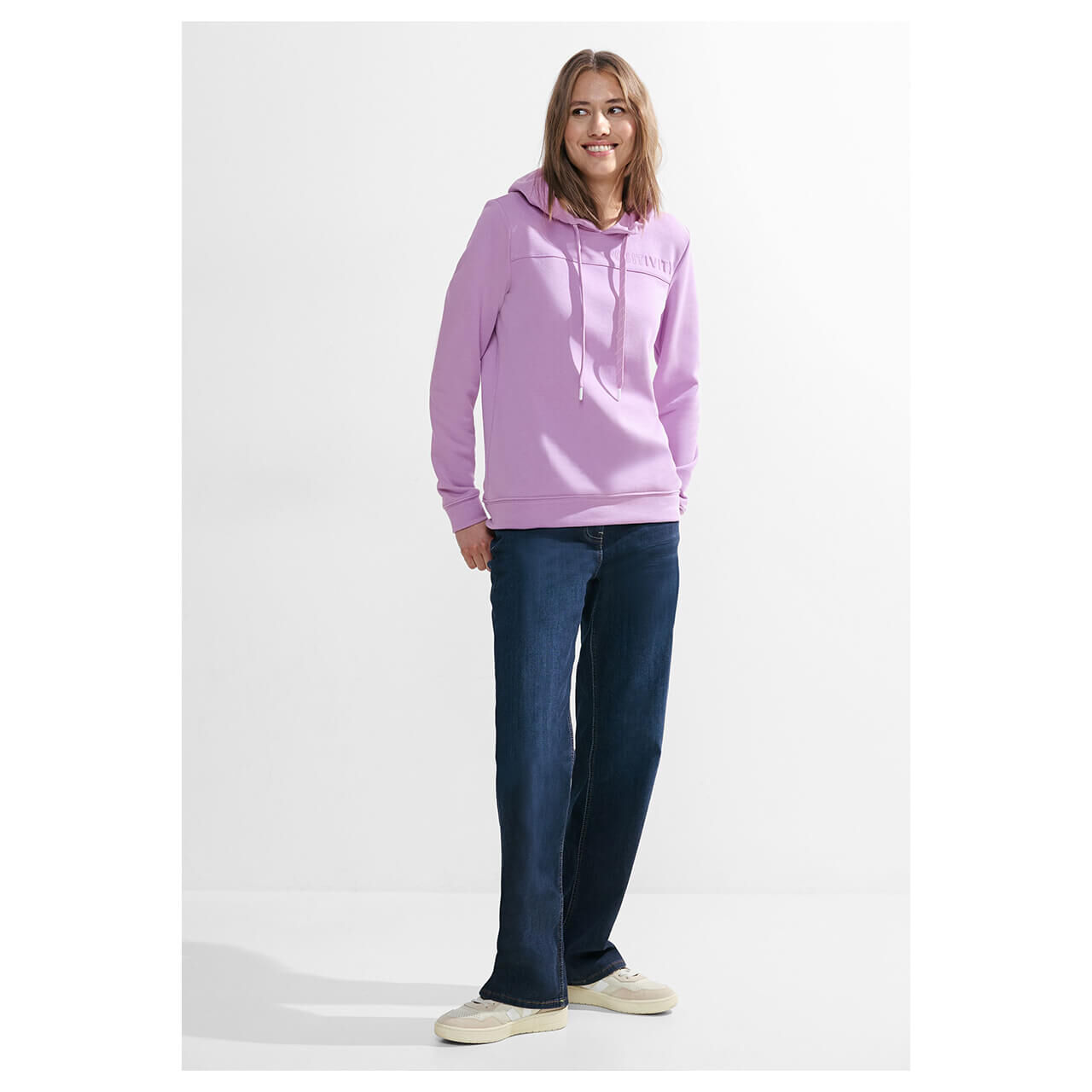 Cecil Damen Hoodie Sweatshirt sporty lilac