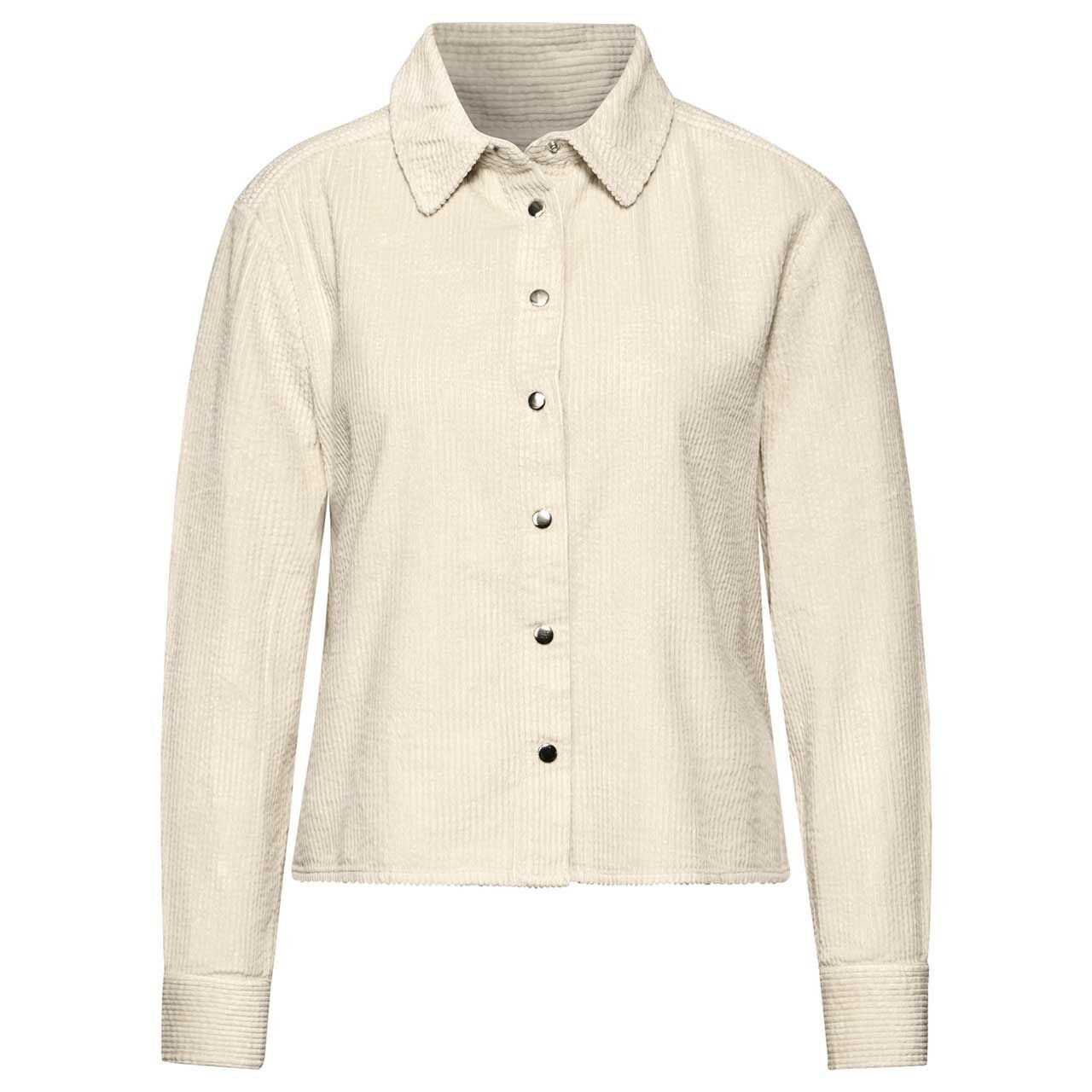 Street One Damen Jacke Corduroy Shirtcollar smooth sand beige