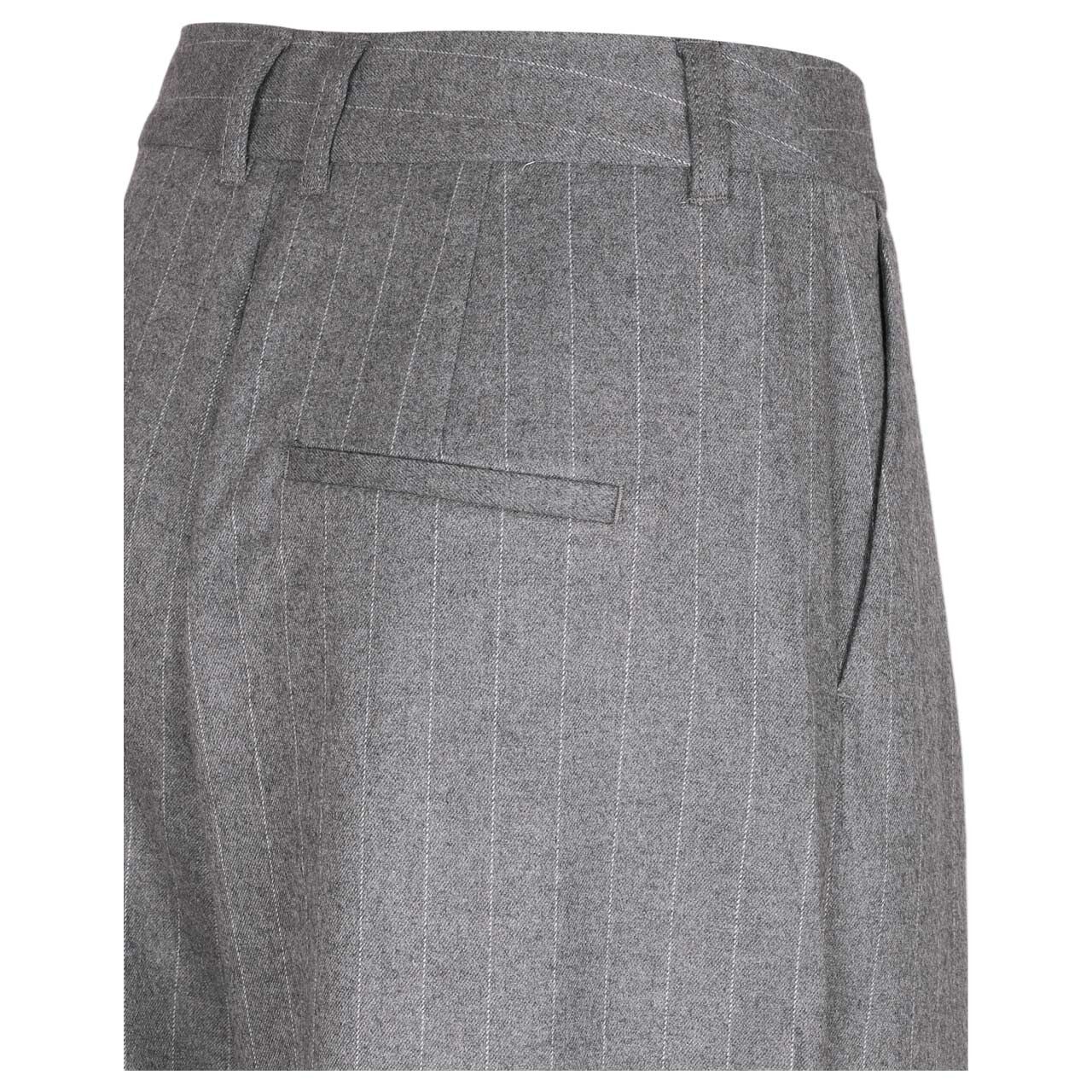 Damen Wideleg Hose von s.Oliver in Grau gestreift, detaillierte Rückansicht