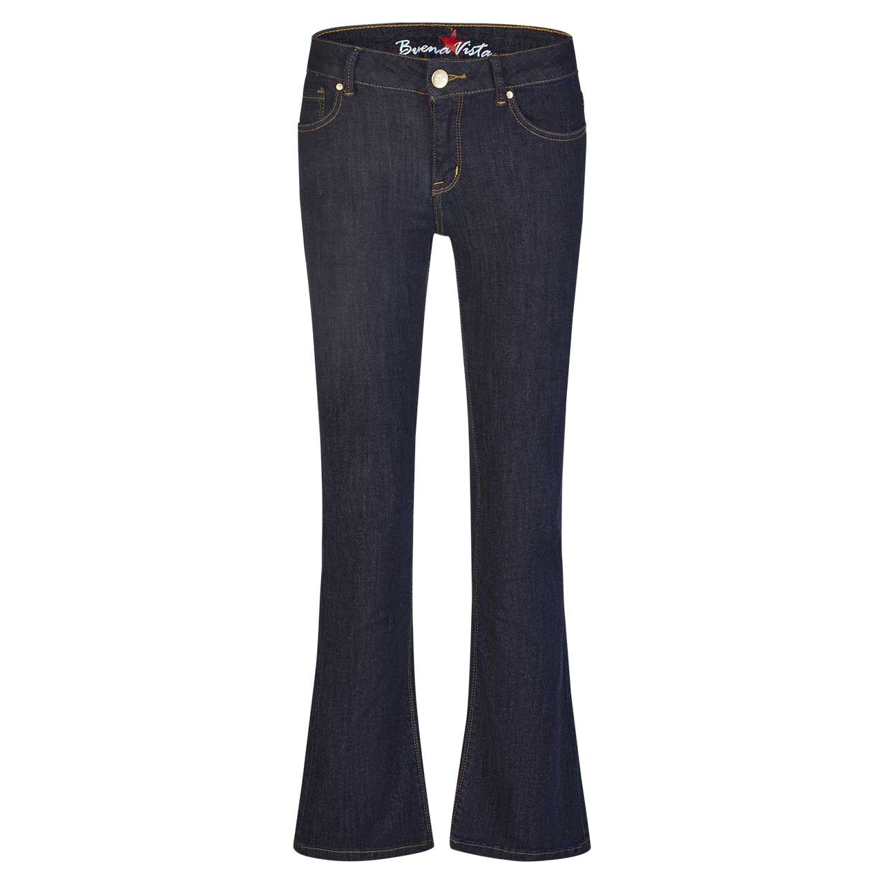 Damenjeans Italy K Bootcut Stretch Denim von Buena Vista in Dunkelblau angewaschen, Vorderansicht