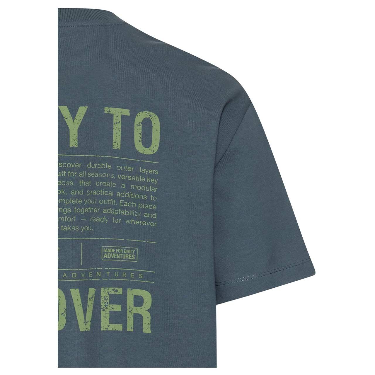 Herren T-Shirt von Camel active in Dunkelblau mit Print, detaillierte Rückansicht