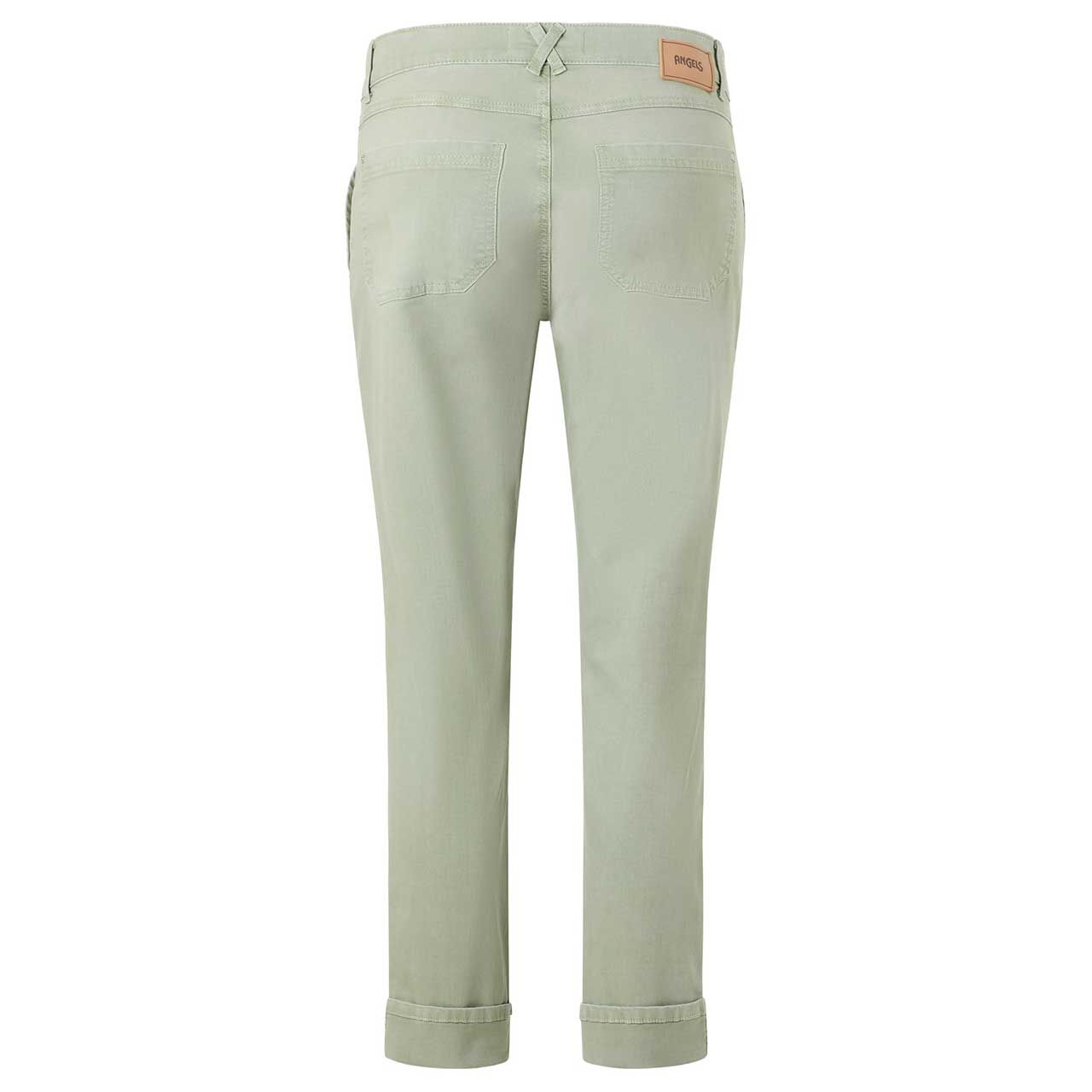 Stretch Damen Ankle Jeans Darleen Crop TU Worker von Angels in Jadegrün, Rückansicht