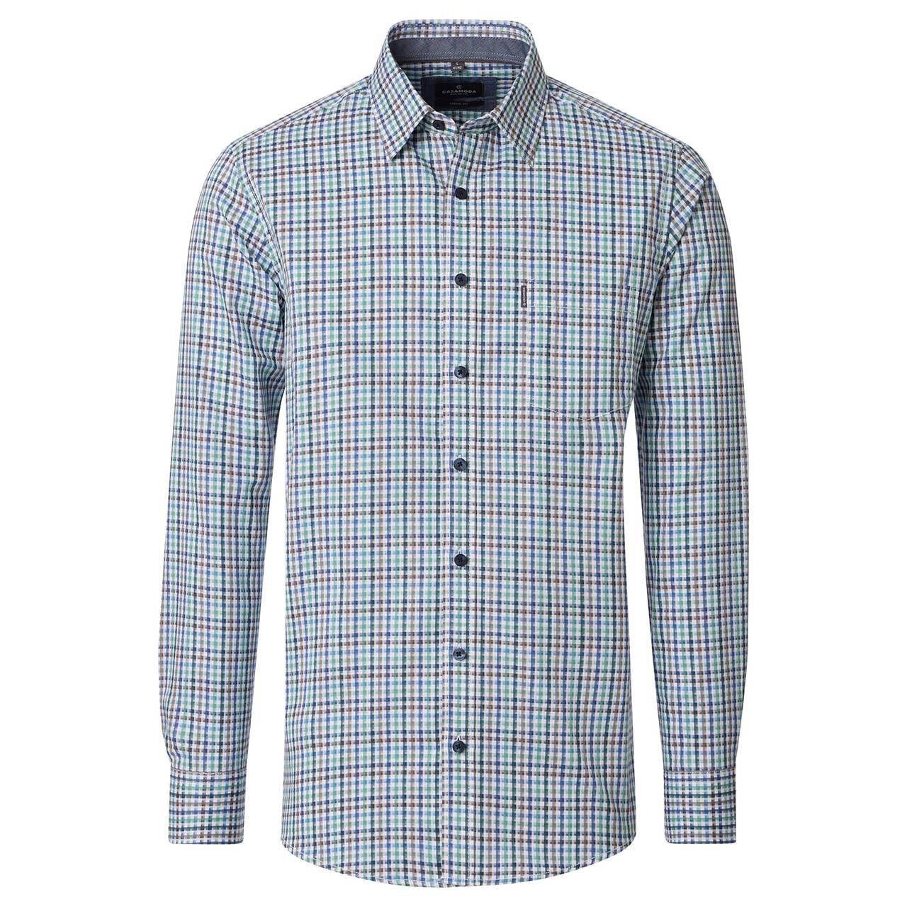 Casa Moda Herren Langarm Hemd green check